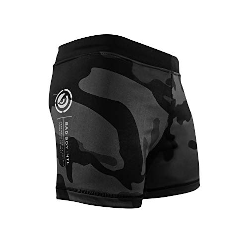 Bad Boy Delta Force Polyester Competition MMA Mixed Martial Arts Vale Tudo Shorts (Grey - Large)