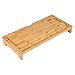 Bamboo Monitor Stand Riser,HolidayLife Sturdy Desk Organizer Laptop Stand, Office Computer Accessories Shelf Natural Container 23.6 x 11.8 x 3.3 inchesthumb 1