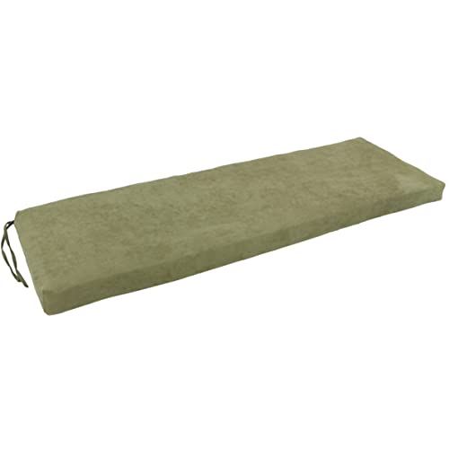 Blazing Needles Microsuede Bench Cushion, 57" x 19", Sage Green 1 Count