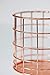Blu Monaco Rose Gold Desk Accessories for Women Office - Wire Rose Gold Pencil Cup Set of 3 - Rose Gold Pencil Holder