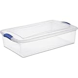 34-Quart Capacity, See-Through Lid Latch Storage Box, Case of 6, Clear by STERILITE