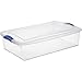 34-Quart Capacity, See-Through Lid Latch Storage Box, Case of 6, Clear by STERILITE
