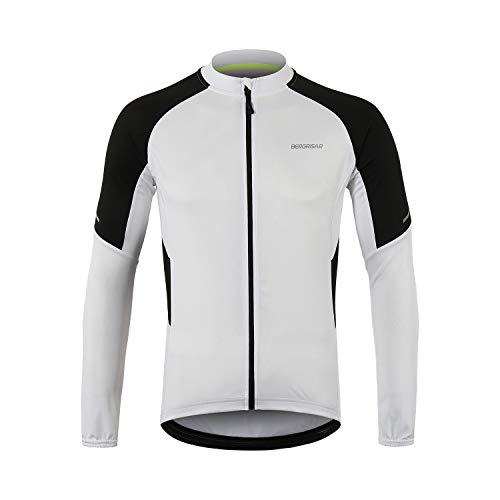 BERGRISAR Men's Basic Cycling Jerseys Long Sleeves Bike Bicycle Shirt