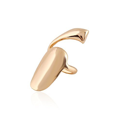 Lady retro nail art finger tip ring best xmas gift (gol…
