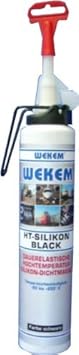 3x 200ml Wekem HT-Silikon Black Presspack WK148