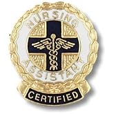EMI Certified Nursing Assistant (CNA) Emblem Round Emblem Pin - Wreath edge