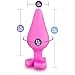 Play with Me - Naughty Candy Heart - Be Mine - Smooth Satin Finish Heart Shaped Bottom Anal Butt Plug - Platinum Silicone - Sex Toy for Men and Women (Pink)