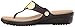 crocs Women's Sanrah Embellished Flip Wedge , Espresso/Gold, 9 M US