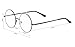 Agstum Retro Round Metal Non-Prescription Eyeglasses Frame with Spring HInge Clear Lens (Black, (Medium size) 46)