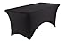 TANGDIAABBCC COLIBYOU Rectangular Stretch Tablecloth Pick from Sizes 4ft, 6ft, 8ft (Black)-Spandex Tight Fit Table Cover for Parties, Trade Shows, Djs, Weddings and Events of All Kinds. (8 Foot)