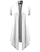 AMORE ALLFY Women's Soft Drape Cardigan Short Sleeve White XX-Large
