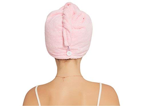 HOPESHINE Hair Drying Towel Twist Microfiber Towels for Hair Turban Wrap Fast Drying Super Soft and Absorbent Great Gift for Women and Girls (Pink) - Thumbnail 5