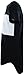 Mens Tall Long T Shirts and Hoodies with Zippers and Designs (Many Styles to Choose from) (L, Black/White)