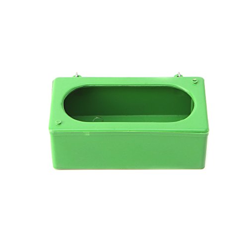 Onpiece Bird Parrot Water Food Feeding Bowl Cage Plastic Hanging Bird Feeder (L)