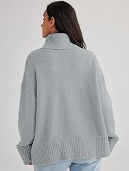 LILLUSORY Women's Turtleneck Long Sleeve Oversized