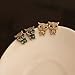 Domire Art Deco Charm Stud Earrings Owl Butterfly