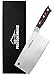 Cleaver Knife Premium Heavy Duty Chopper Butcher Knife Stainless Steel 7 Inches Meat Knife for Home Kitchen and Restaurant, Professional Chinese Knife