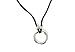 [EK intl.] Classic Fashion Metal Ring Eye Glasses Necklace holder Silver / Small Ring / Black String