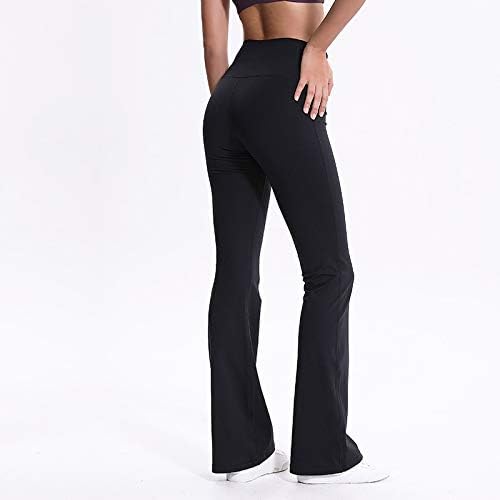BYOGAZT@ Yoga Pants Power Flex Boot Cut Yoga Pants Tummy Control Workout Running Exercie Gym Cleggings 4 Way Stretch Boot Leg Yoga Pants