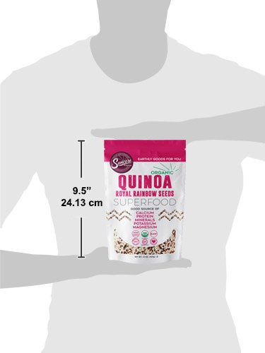 Suncore Foods - The Finest Organic 100% Bolivian Royal Rainbow Quinoa Whole Grain, 15 oz Resealable Pouch