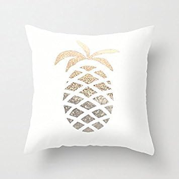 Like Gold Pineapple Cushion Throw Pillow Cover 26 x 26 In