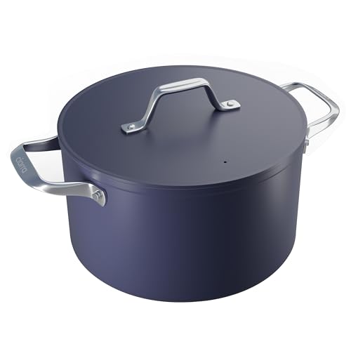 Photo 1 of CIARRA Nonstick Dutch Oven with Lid, 6.2 QT Ceramic Dutch Oven with Dual Handles, Non Toxic, PTFE & PFOA Free, Oven Safe & Compatible with All Stovetops, Blue