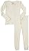 Burt's Bees Kid's Organic Henley Pajama Tee and Pant Set - 3T - Ivory