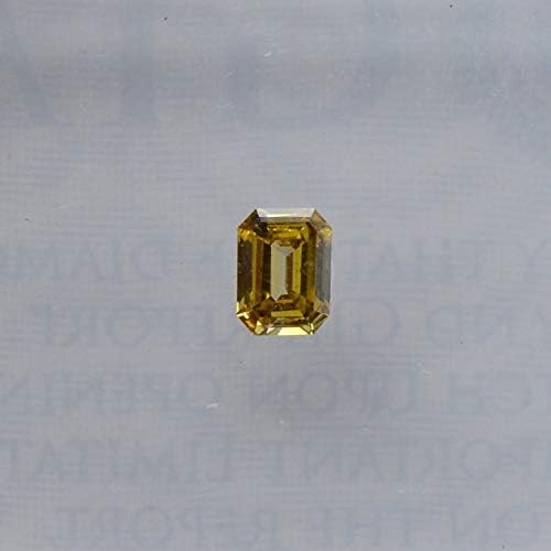 0 09 カラット ファンシーブラウニッシュイエロー ルースダイヤモンド ナチュラルカラー エメラルドカット Gia Notapp Wce Ac