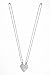 beautifly Handmade Pendant Necklaces with a 16-inch Chain in Silver Color Unique Premier Designs Vintage, Modern or Classic Styles (Two Pieces Heart) (no Letters)
