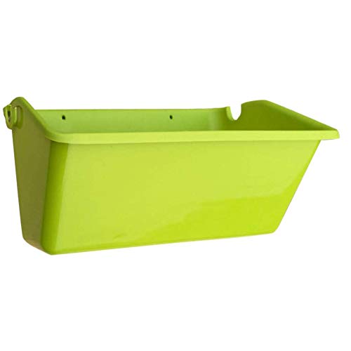 KSTORE Vertical Haken Balkonkasten mit Kräutern Gemüse Kunststoff-Fenster usw,Vert Clair,14 * 17 * 32.5cm – Bild 7