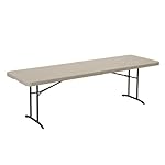 Lifetime 80175 Fold In Half Banquet Table, 8 Feet, Almond
