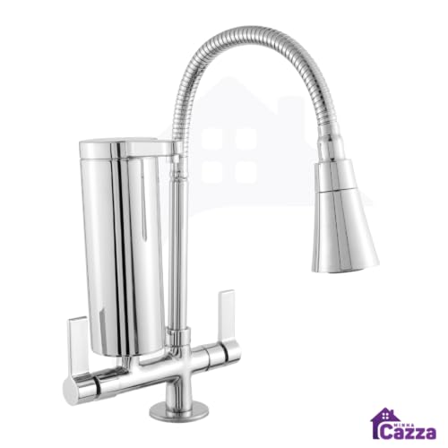 Torneira Cozinha Flexível Filtro Gourmet Cromada Bancada Tubo 2 Jatos