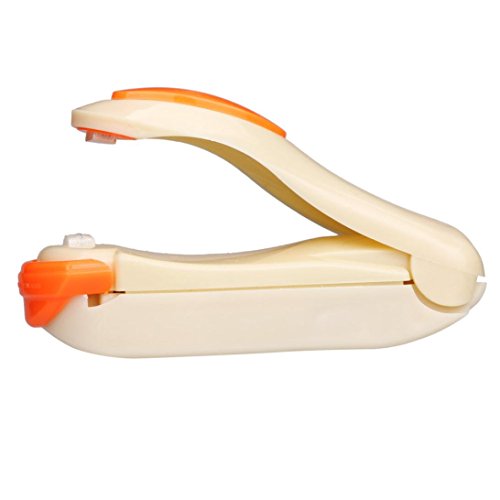 Christmas Gift, Egmy Portable Mini Heat Sealing Machine Impulse Sealer Seal Packing Plastic Bag (Beige)
