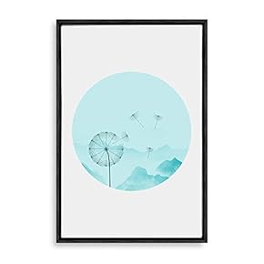 Framed Canvas Wall Art Circular Pattern Canvas Prints Home Artwork Decoration for Living Room,Bedroom - 24x36 inches