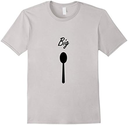 Mens Big Spoon T-Shirt Large Silver
