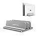 [Updated Dock Version] Vertical Laptop Stand, OMOTON Double Desktop Stand Holder with Adjustable Dock (Up to 17.3 inch), Fits All MacBook/Surface/Samsung/HP/Dell/Chrome Book (Grey) primary