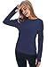 Fihapyli Women's Plain Long Sleeve T Shirt Workout Top Loose Yoga Tops Gym Sports T-Shirt with Thumb Hole