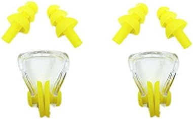 Swimming Goggles for Kids Anti-Fog Waterproof UV Protection Swimming Glasses for Children TR318 Brand Swimming cap Swimming earplugs (Yello earplugs 2pack)