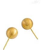 14K Stud Earring,Brushed Matte Ball Stud Earrings for Women,Gold Brushed Ball Earrings,Minimalist Gold Stud Earrings Fashion Classic Trendy Jewelry Gift