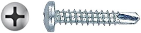 (8000) #8 X 1" Phillips Pan Head Self-Drill Screw Zinc Plated DP 2 Bulk Box DP 2