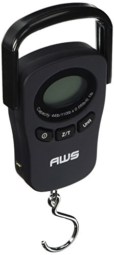 American Weigh Scale Digital Hanging Scale with LCD Display & Built In Tape Measure, Black (PK-110)