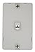 Leviton 40214-W Telephone Wall Jack, 6P4C, Screw Terminal, Light Almond, White primary