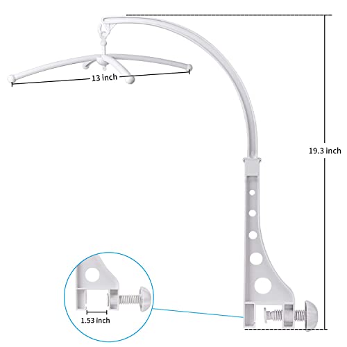 Baby Crib Mobile 20Inch EasyClamp Baby Crib Mobile Holder with