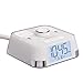 Brandstand | CubieTime White | User Friendly & Convenient Charging Alarm Clock | 1 USB-A and 1 USB-C | 2 Tamper Resistant Outlets | Safety Tested- Meets UL Standards