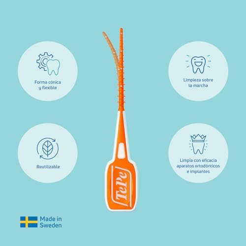 Palillos de Dientes TePe EasyPick, Naranja, ISO XS-S, 60 ud.