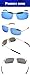 Dreamviva Polarized Mirror Sunglasses Metal Frame Anti-Glare UV400 Protection Full Mirrored Lens Eyewear for Men Blue Lens