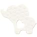 Big spinach Natural Silicone Baby Teething Toy 100% Infant Safe Chewable Silicone Baby Teether Baby Elephant (White)