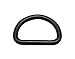 Metal Black D Ring Buckle 1.5