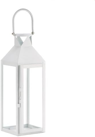 WHITE MANHATTAN CANDLE LANTERN EVENT CENTERPIECE 18 1/2” TALL WITH HANDLE -by# great_bargains1, UGEIO19321642911146