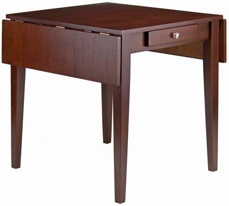 Amazon Com Double Drop Leaf Wood Table With Drawer Space Saver